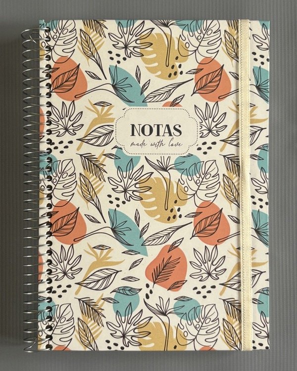 Producto - Cuaderno "Hojas" A5 tapa dura