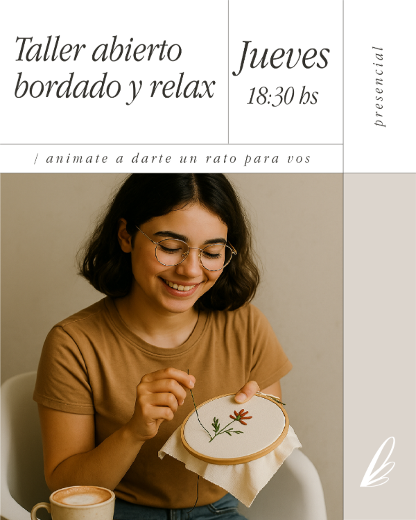 Producto - Taller Abierto: Bordado y Relax - Agosto