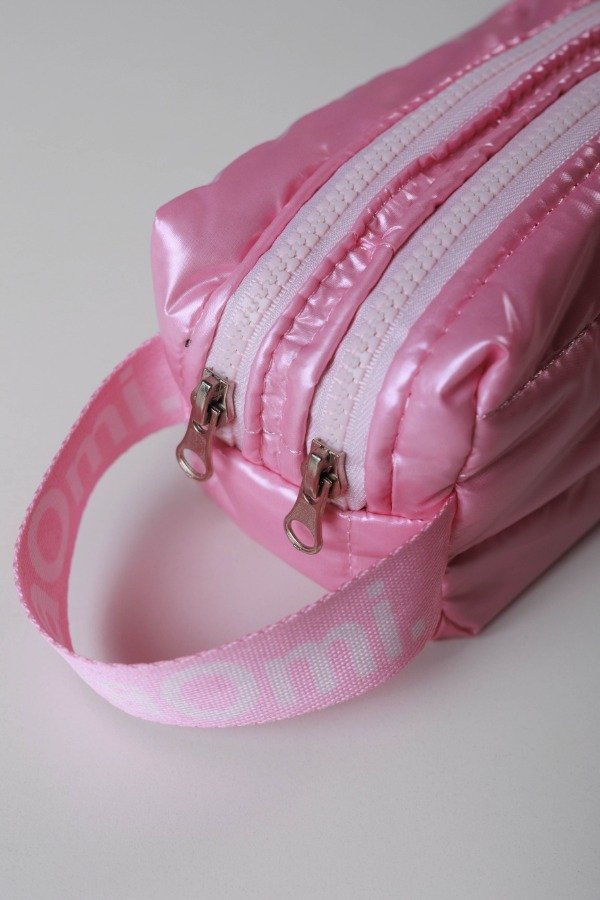 Producto - Cartuchera doble cierre DORIS ESSENTIALS rosa metalizado