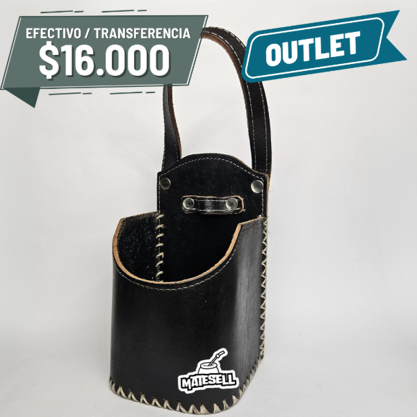 Producto - PORTA MATE PARA AUTO CUERO - OUTLET
