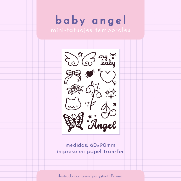 Producto - Tatuajes temporales "Baby Angel"