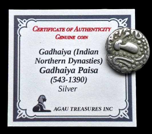 Producto - India Dinastía del Norte 1 Gadhaiya Paisa (543-1390) M#422 VF+