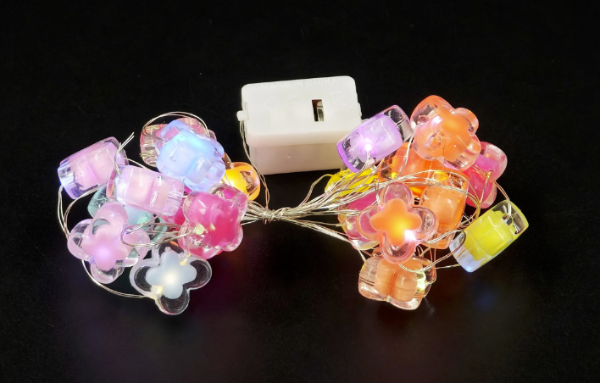 Producto - Pack x 12 Alambres Micro Led de Flores 2 mts de Largo 20 Leds Pilas Incluidas