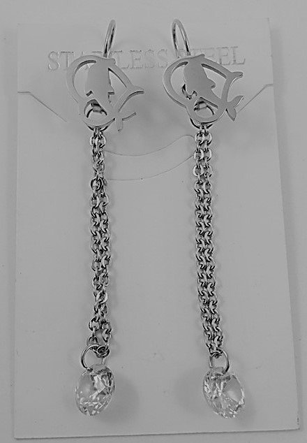 Producto - AROS DE ACERO CON DIJE STRASS X PAR 1312-3