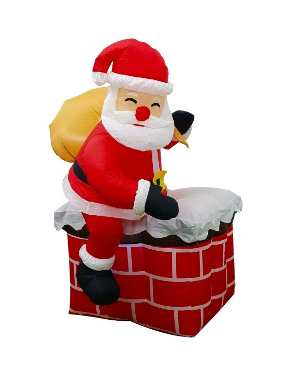 Producto - INFLABLE SANTA EN LA CHIMENEA 1,5 mts. ALTURA - 3 Leds