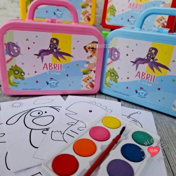 Producto - Valijitas Plástica color con Acuarelas - 3