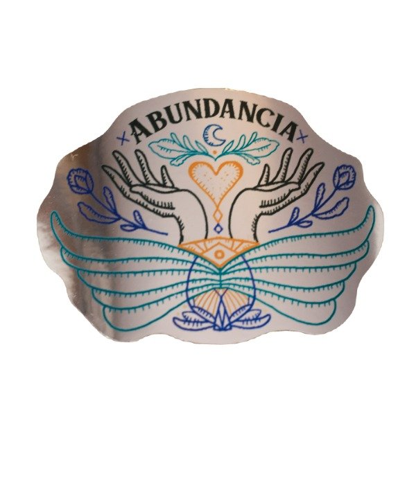 Producto - Sticker vinilo plateado "Abundancia 2"