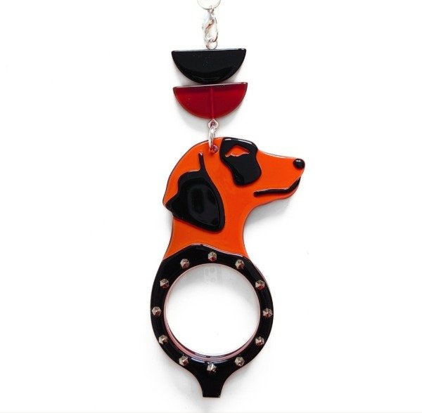 Producto - Lupa Flippan Perro naranja negro
