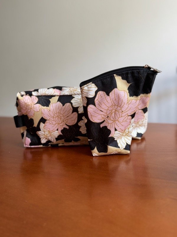 Producto - Chaulatas con neceser xl flores black