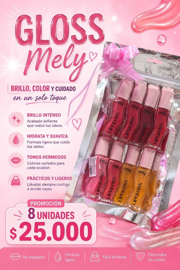 Producto - GLOSS MELY X8UNIDADES