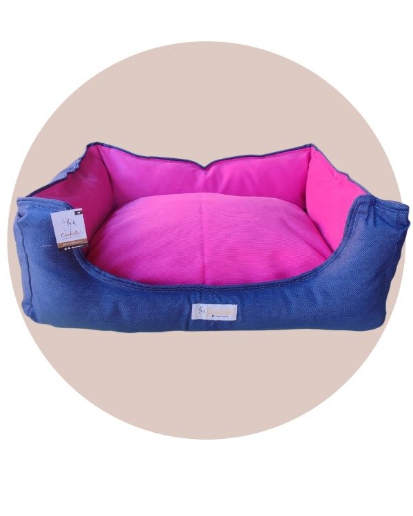 Producto - Moisés Desmontable Rectangular Corderoy fucsia y Jean medium