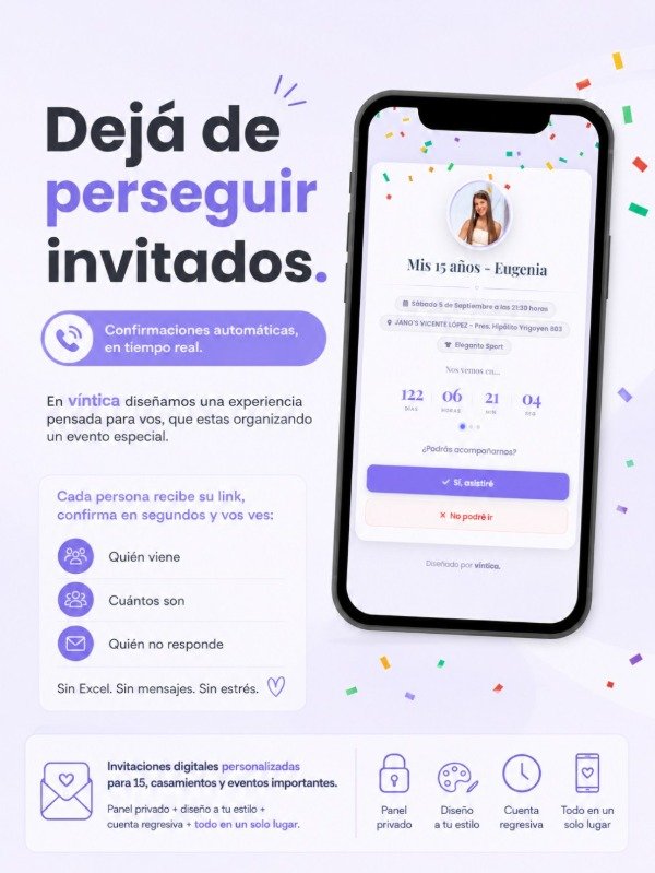 Producto - Invitaciones Digitales + Confirmaciones automáticas. - 0