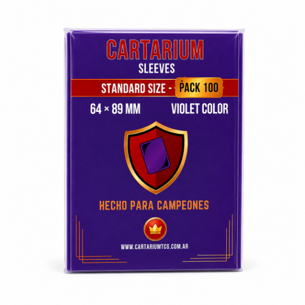 Producto - Sleeves Cartarium Standard 64x89 mm Violeta Commander Pack x100 - 0