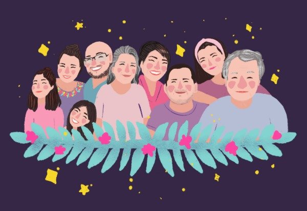 Producto - Ilustración Personalizada más de 5 integrantes (hasta 10)