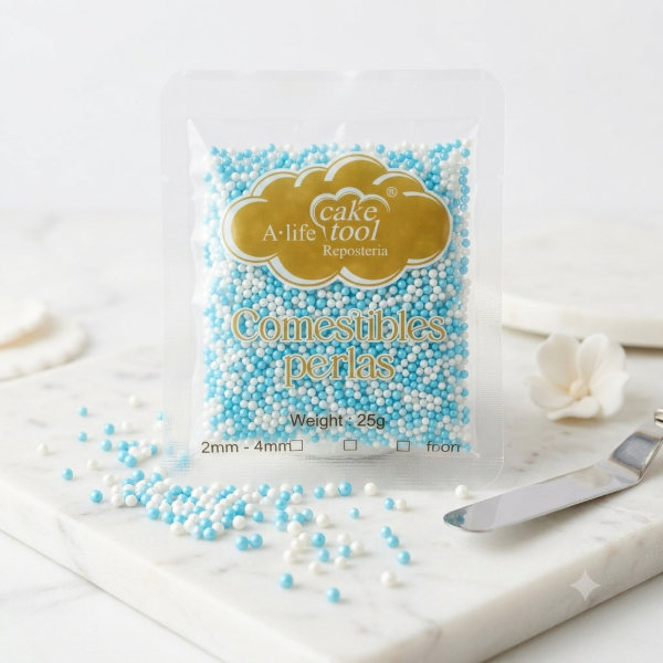 Producto - Micro perlas comestibles 2mm 25gr cele