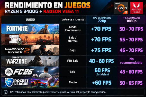 Producto - PC GAMER STARTER AMD RYZEN 5 3400G 12GB 240GB - 2