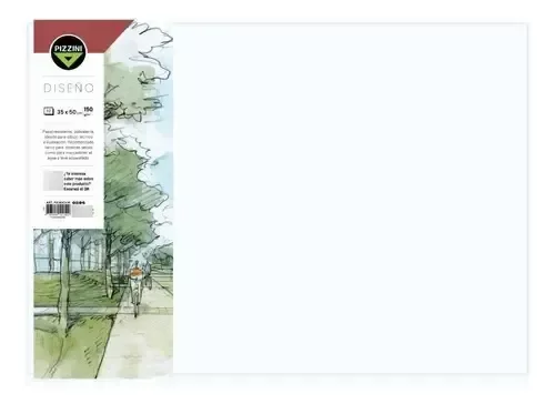 Producto - Papel de dibujo 150 g  35 x 50  cm pack x 10