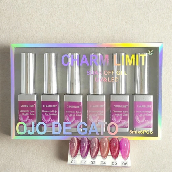 Producto - Colección ojo de gato Charm Limit Diamante Rojo