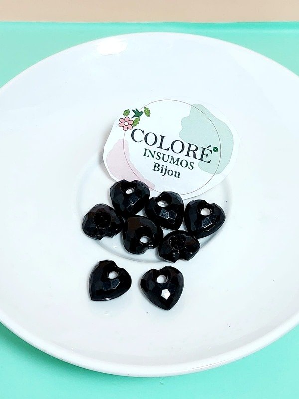 Producto - Dije Corazón Facetado (Precio Por unidad)