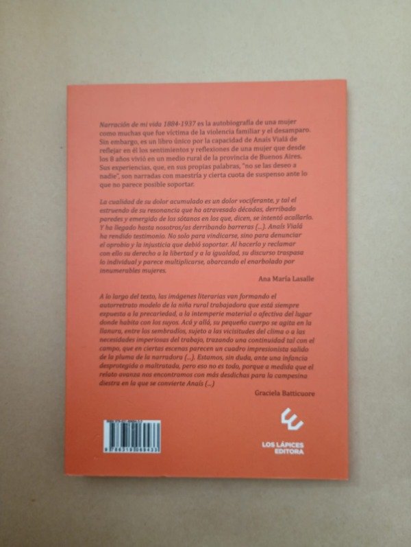 Producto - Narración de mi vida 1884 1937 - Anaís Vialá - Los Lápices 2025 - 1