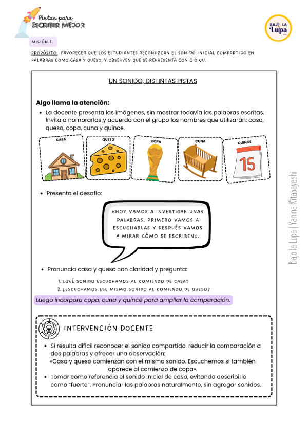 Producto - Pistas para escribir mejor Nivel 1 C y QU - 2