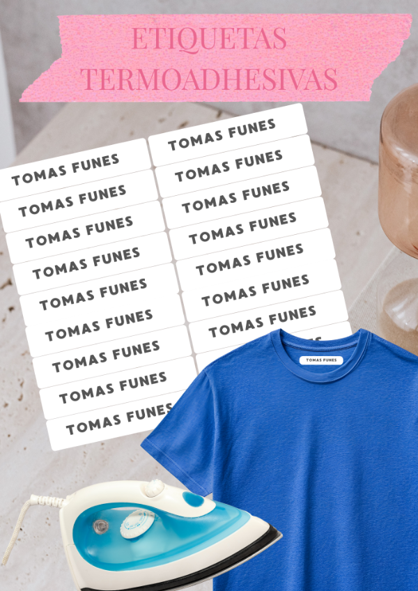Producto - Etiqueta Nombre Termoadhesivas para ropa