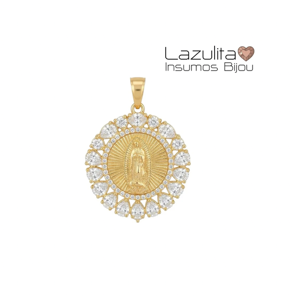 Producto - MEDALLA VIRGEN LUPE REDONDA ACERO (M1)