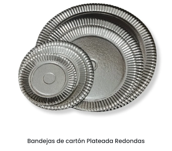 Producto - Bandeja plateada redonda