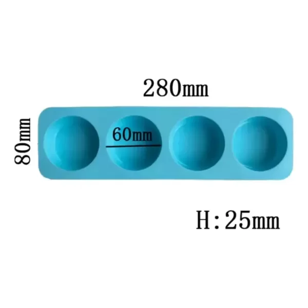 Producto - Molde Silicona Para Jabon Artesanal Redondo X 4 - 1