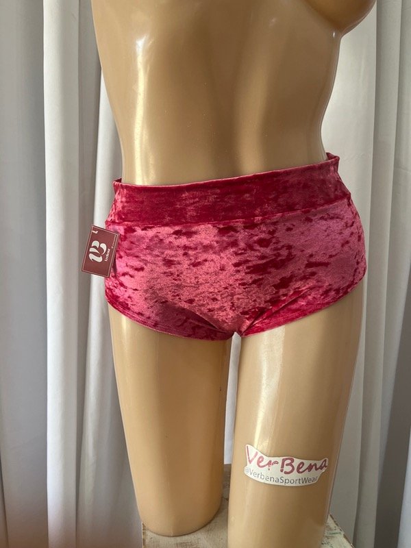 Producto - Culotte básico frunce terciopelo rosa