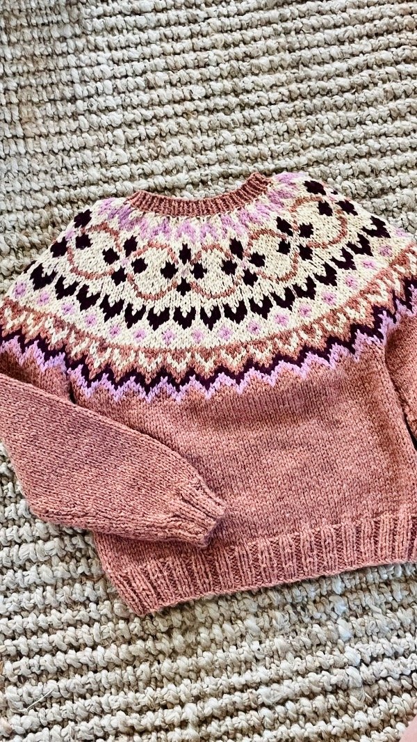 Sweater Jacard Durazno — imagen 2
