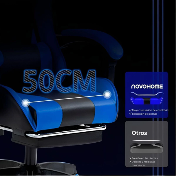 Producto - Silla gamer -apoyabrazos acolchonados -5 ruedas -respaldo alto - NH-GC1000 - 1