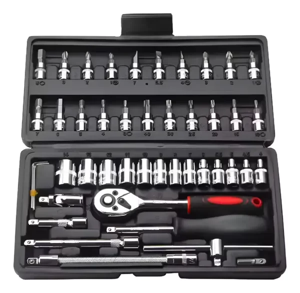 Producto - Set Juego Herramientas 46 Piezas - Caja Tubo Llaves Criquet