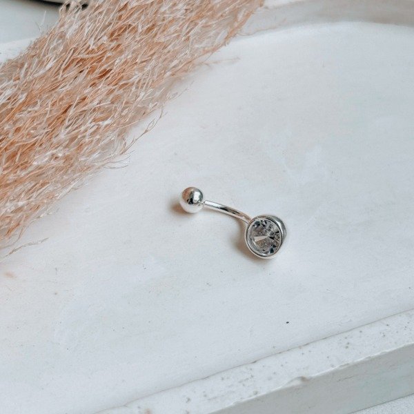 Producto - Aro Ombligo Paz Plata 925