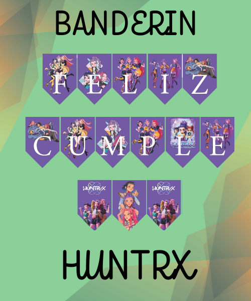 Producto - Banderin HUNTEX- KPOP DEMON HUNTER
