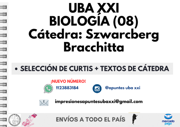 Producto - Biología (08) - Material Completo - Cátedra: Szwarcberg Bracchitta