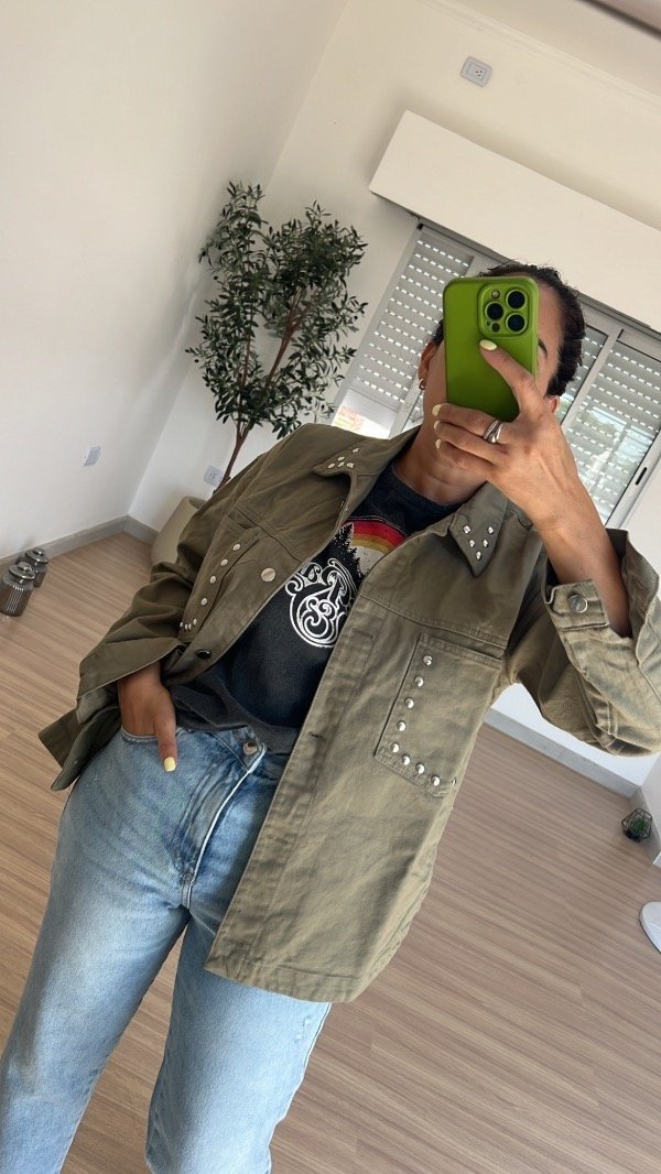 Camisaco jean tachas — imagen 2