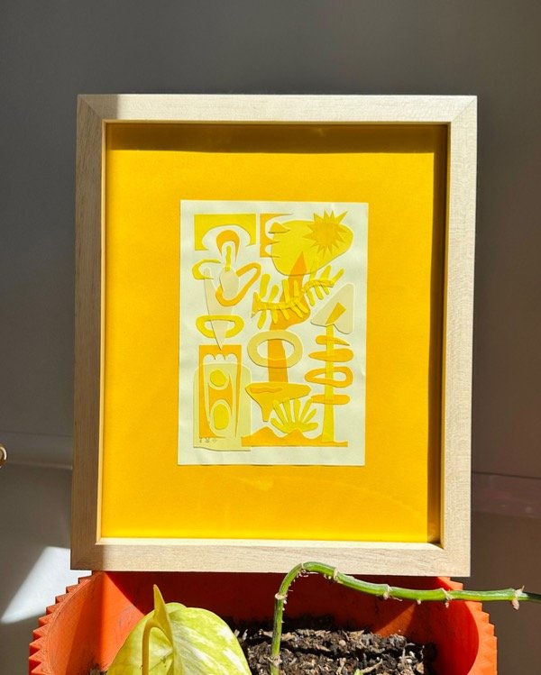 Producto - Collage Amarillo - Enmarcado