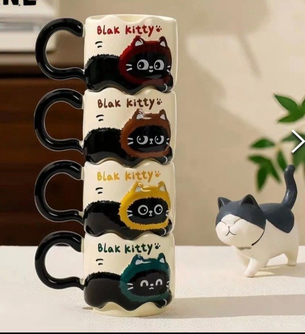 Producto - Taza Apilable Gatito Black