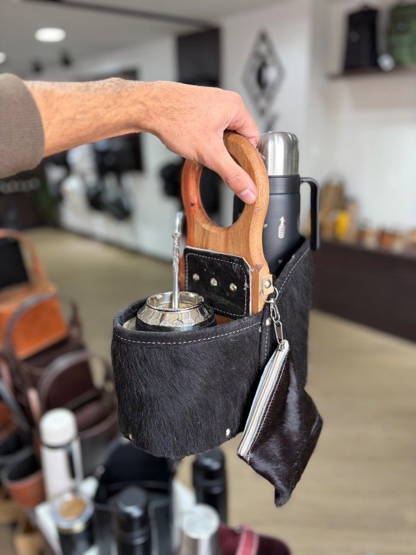 Producto - MATERA MADERA MACIZA DE CUERO PELUDO - 0