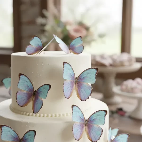 Producto - Mariposas comestibles CELESTE C/ LILA pack x12Un