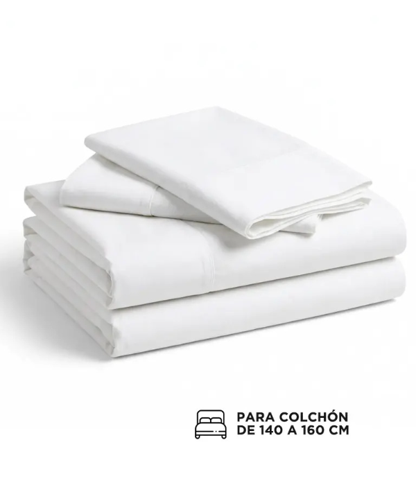 Producto - Juego de sábanas Queen Size -2 Plazas -200 Hilos -100 Algodón -Rieti By Gadnic - 6