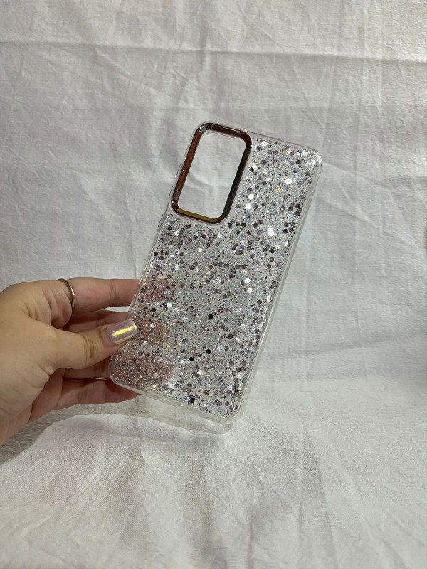 Producto - s24 fe Funda importado brillo plateado