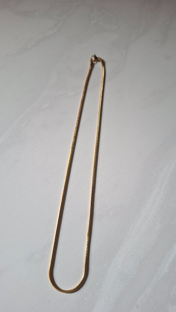 Producto - Cadena de acero dorado cola de ratón Tati