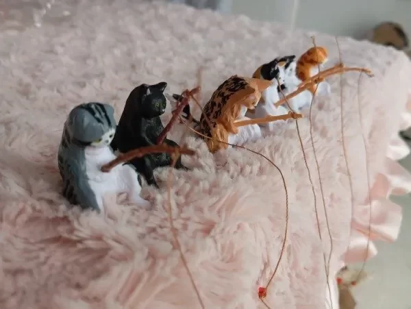 Producto - Gatitos pescadores gashapons - Stock inmediato