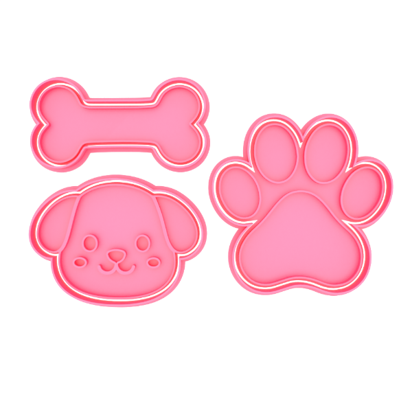 Producto - Set x 3 Cortante con Stamp Set Perro 1