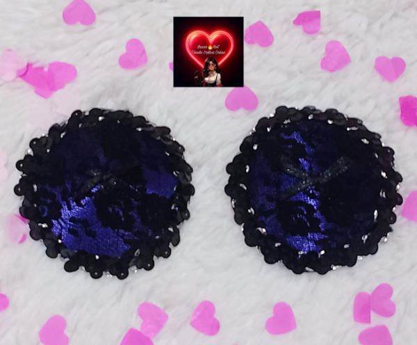 Producto - Delicadas Pezoneras de Raso y Puntillas Violeta