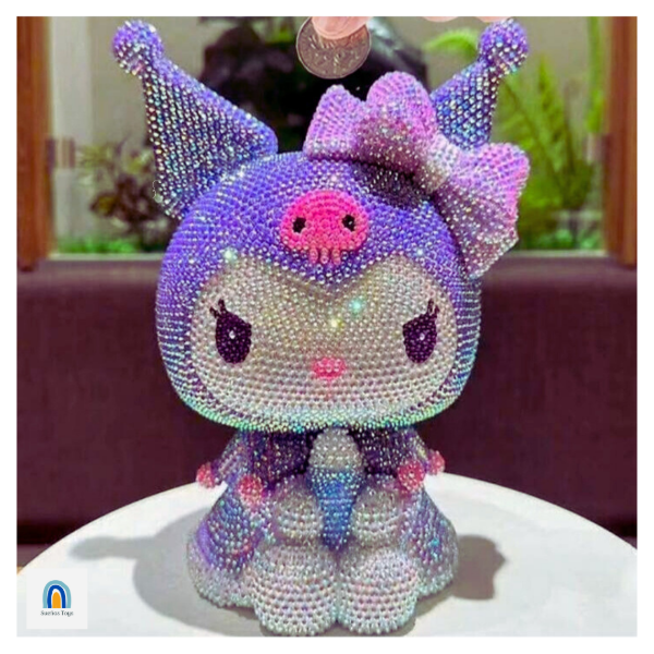 Producto - Alcancia 3D Diamond Painting / Pintura Diamante KUROMI VIOLETA