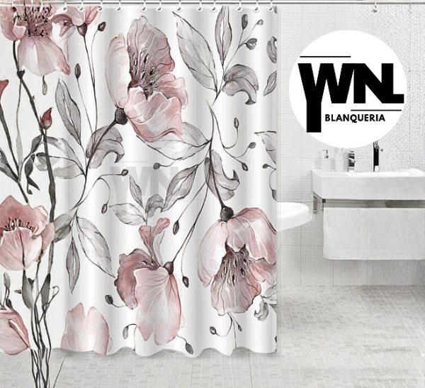 Producto - CORTINA DE BAÑO DIGITAL CITY BLANCO