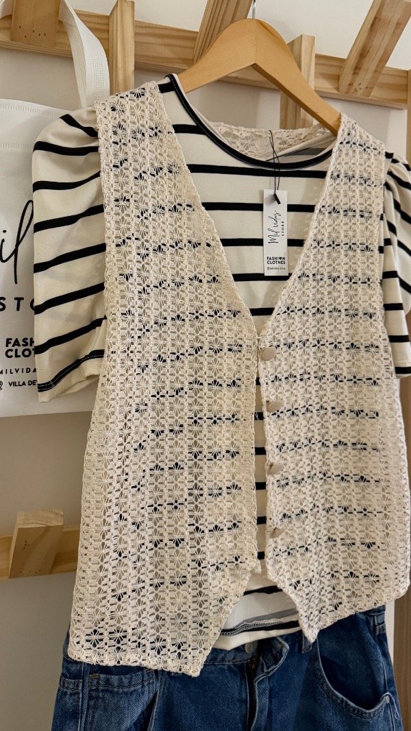 Producto - Chaleco hilo Indalecia natural